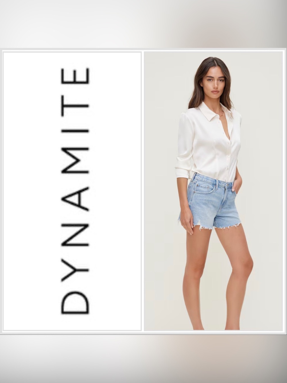 3/$30 DYNAMITE High Rise Relaxed
faded distressed frayed hem denim jean Size 27